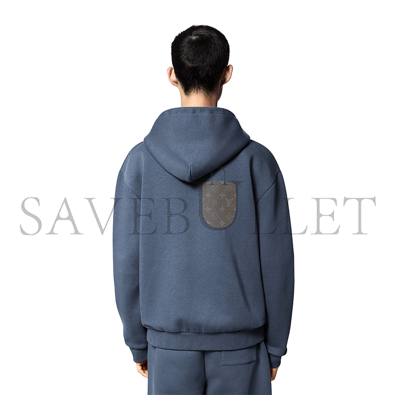 LOUIS VUITTON EMBROIDERED ZIPPED JERSEY HOODIE 1AFRB1